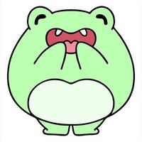 simple cartoon of a happy laughing frog video
