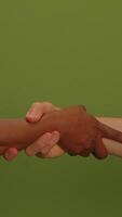 Diverse hands coming together in a gesture of unity and cooperation for everyone involved video