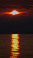 A Stunning Sunset Reflection Cast Over Calm, Serene Waters Creating an Artistic Visual Delight video