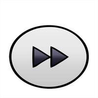 art gradient shaded cartoon of a fast forward button video