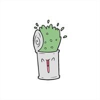 cartoon happy exploding soup can creative drawing video