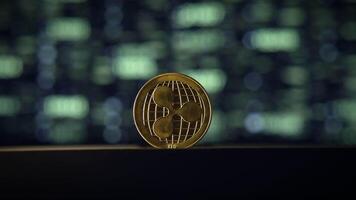A visually striking digital coin featuring an abstract background that captivates attention video