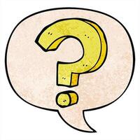 cartoon question mark with speech bubble in retro texture style creative drawing video