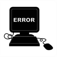 illustration of a computer error icon creative drawing video