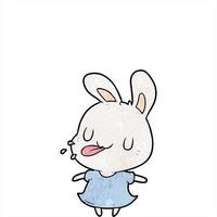 cute cartoon rabbit blowing raspberry creative drawing video