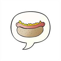 cartoon hotdog with speech bubble in smooth gradient style creative drawing video