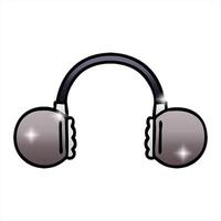 gradient shaded cartoon of a retro headphone creative drawing video