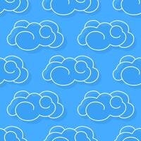 Cute Clouds Seamless Pattern, Design Element Can Be Used for Textile, Wallpaper, Background Illustration vector
