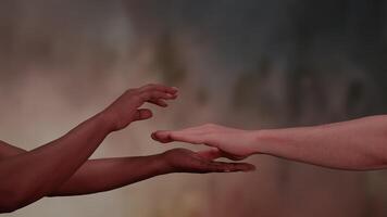 Connection Through Touch Diverse Hands Reaching Out to Forge Stronger Bonds Together video