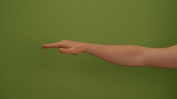 The Gesture of Direction A Human Hand Skillfully Pointing to Emphasize a Specific Direction video