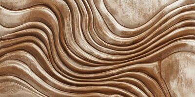 Close up of wavy wooden surface pattern with natural texture and lines photo