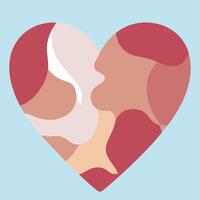 A heart shaped object with a pink and red background vector