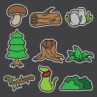 set of forest good for sticker, badge, element design, icon, etc vector