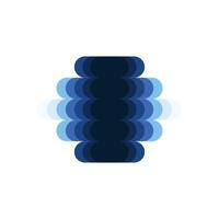 Logo blue fusion unique design with blank background vector