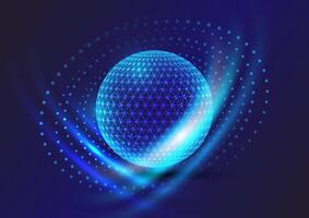 Abstract background with quantum lightning aura vector