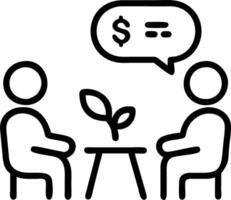 Financial advisor discussing green retirement options with a client in an eco themed office vector