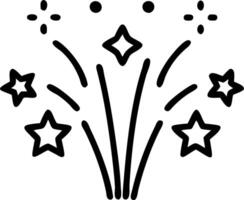 Fireworks bursting with confetti and stars isolated on white background. vector