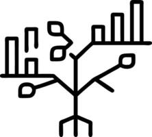 Financial tree with branches made of graphs and charts and copy space vector