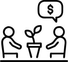 Financial advisor consulting client in a glossy eco themed office vector