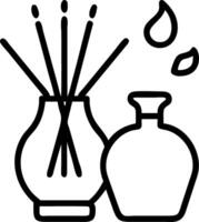 Floating aromatherapy diffuser and essential oils vector