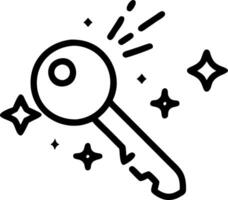 Floating first home key with soft glow vector