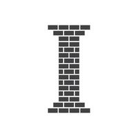 pillars made of bricks vector