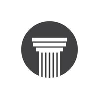 pillar with round black shadow vector
