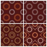 a collection of seamless patterns that are artistic and artistic and enchanting on a dark background. vector