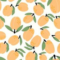 Modern abstract peaches design with seamless Fruits pattern and unique textures, ideal for fabric, stationery, and home decor. vector