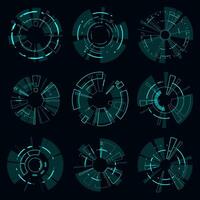 Frame HUD technology cyberpunk design element. Technology Hi-tech element. vector