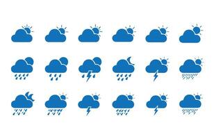 Vibrant Cloud and Rain Weather Illustrations for Applications vector
