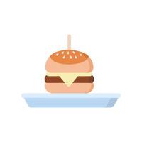 Hamburger isolated on white background. vector