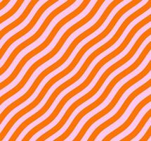 Seamless pattern with orange and pink wavy lines background. vector