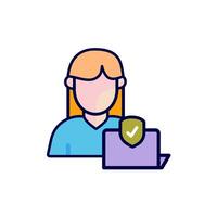 Personal data icon on white background. vector