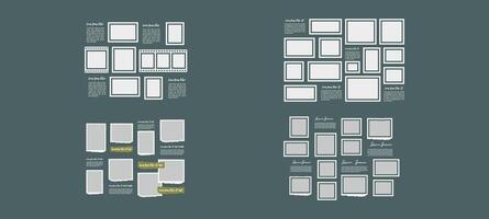 Picture page grid layout abstract photo frames vector