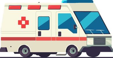 An ambulance on a white background vector