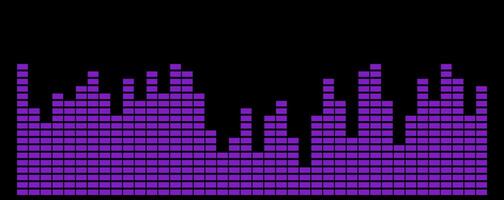 Audio Equalizer Display on Black Background vector