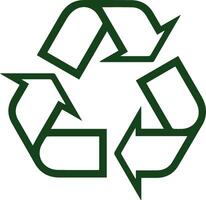 A bold green recycle symbol, universally recognized for environmentalism, sustainability, and eco-friendly practices vector