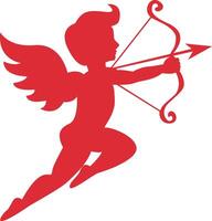 Simple silhouette of Cupid, ideal as a design element for love and romance projects vector