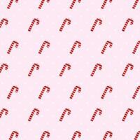 Christmas candy cane pattern background vector