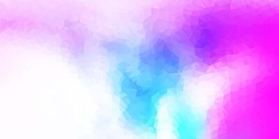 Light pink, blue vector abstract triangle background.