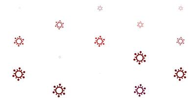 Light Pink, Red vector template with flu signs.