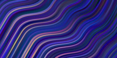 Dark Blue, Red vector background with bent lines.