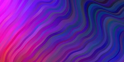 Dark Blue, Red vector background with bent lines.