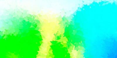 Light blue, green vector abstract triangle pattern.