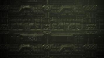 Cinematic background with shapes of spaceship and motion camera video