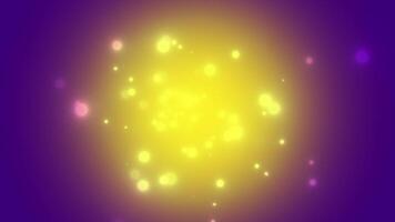 Falling abstract circles bokeh and particles. Shiny background for Happy holidays video