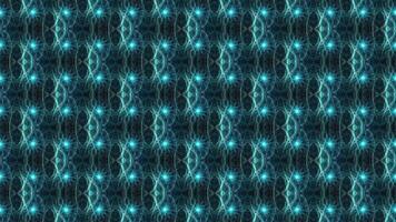 Blue Fractal Geometric Shapes Morphing on a Seamless Loop video