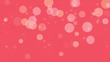 Falling abstract circles bokeh and particles. Shiny background for Happy holidays video