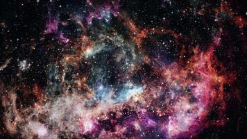 Space Exploration Nebula Sky Sparking Gas Cloud Loop video